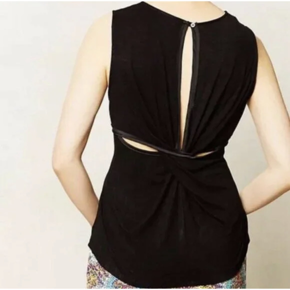 Anthropologie Dolan Astoria Open Twist Keyhole Sleeveless Blouse - Picture 2 of 7